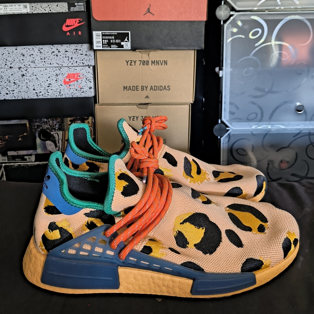 Adidas NMD HU Pharrell Animal Print Pulse Amber